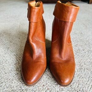 Lucky Brand Tan Leather Ankle Booties. Worn twice, like new condition.